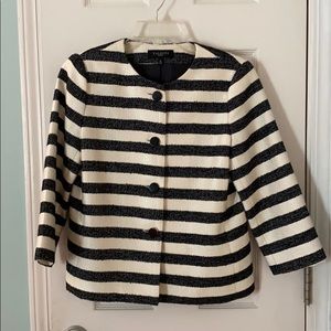 Black and creme striped blazer